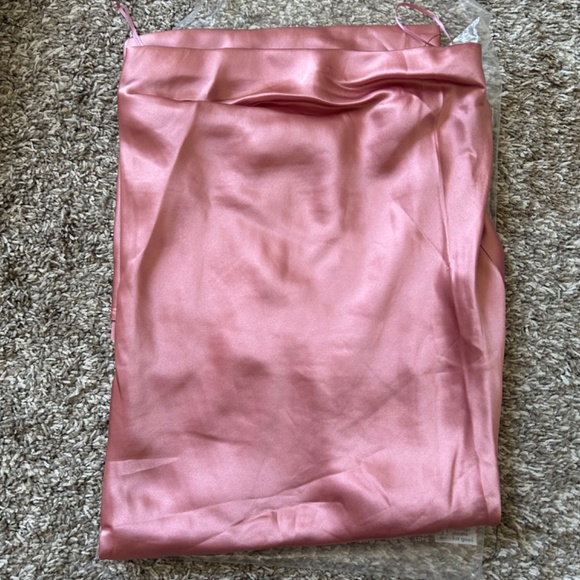 NWT Reformation Joanna Silk Midi Dress in Blush Pink - Picture 5 of 9